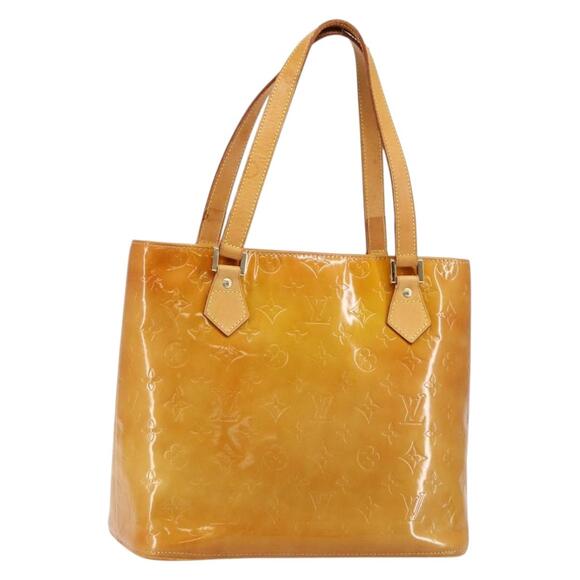 LOUIS VUITTON Monogram Vernis Houston Hand Bag Beige M91004 - Picture 1 of 13